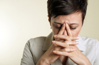 Frau mit Depressionen