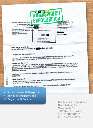 Bahn BKK Krankenkasse Widerspruch Beiträge