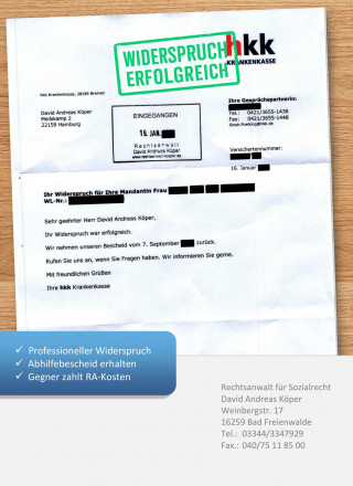 hkk Widerspruch Krankengeld Reha Aufforderung