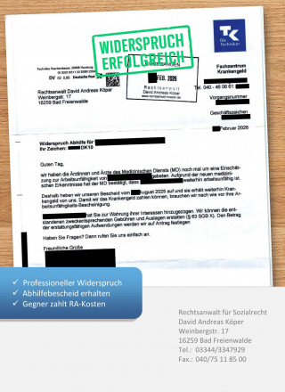 Techniker Krankenkasse Widerspruch Krankengeld eingestellt